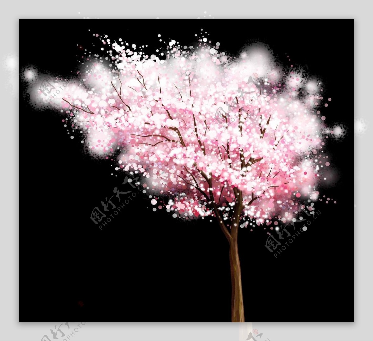 粉色梦幻树木