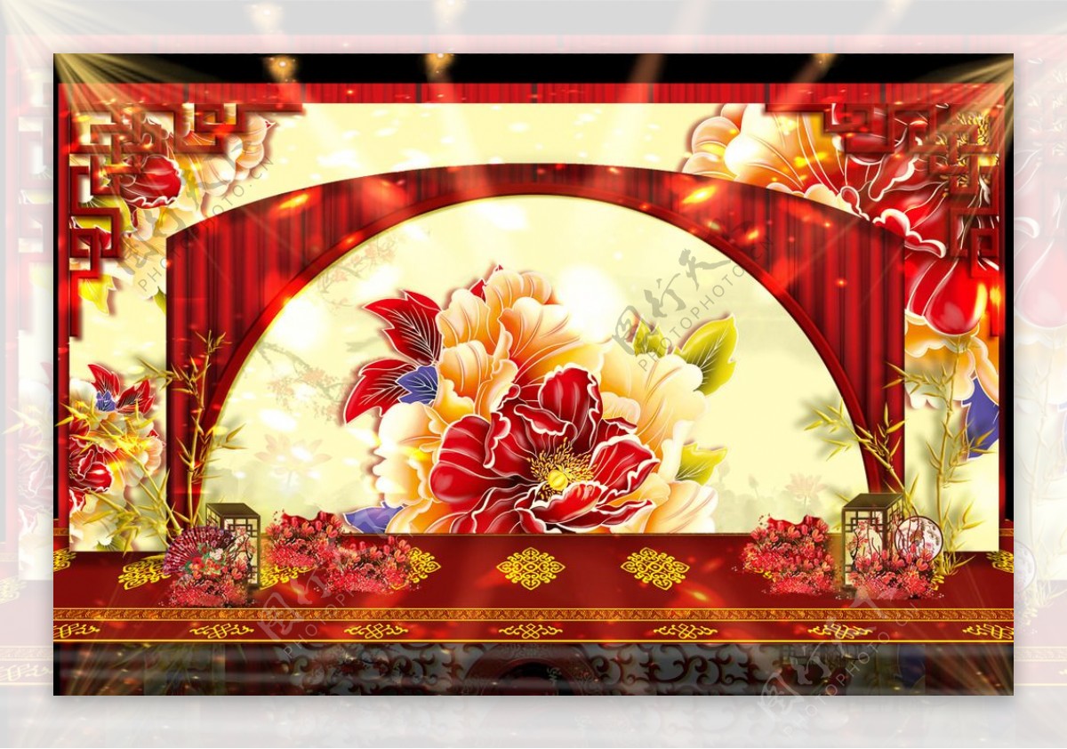 中式婚礼背景图片素材-编号30002664-图行天下