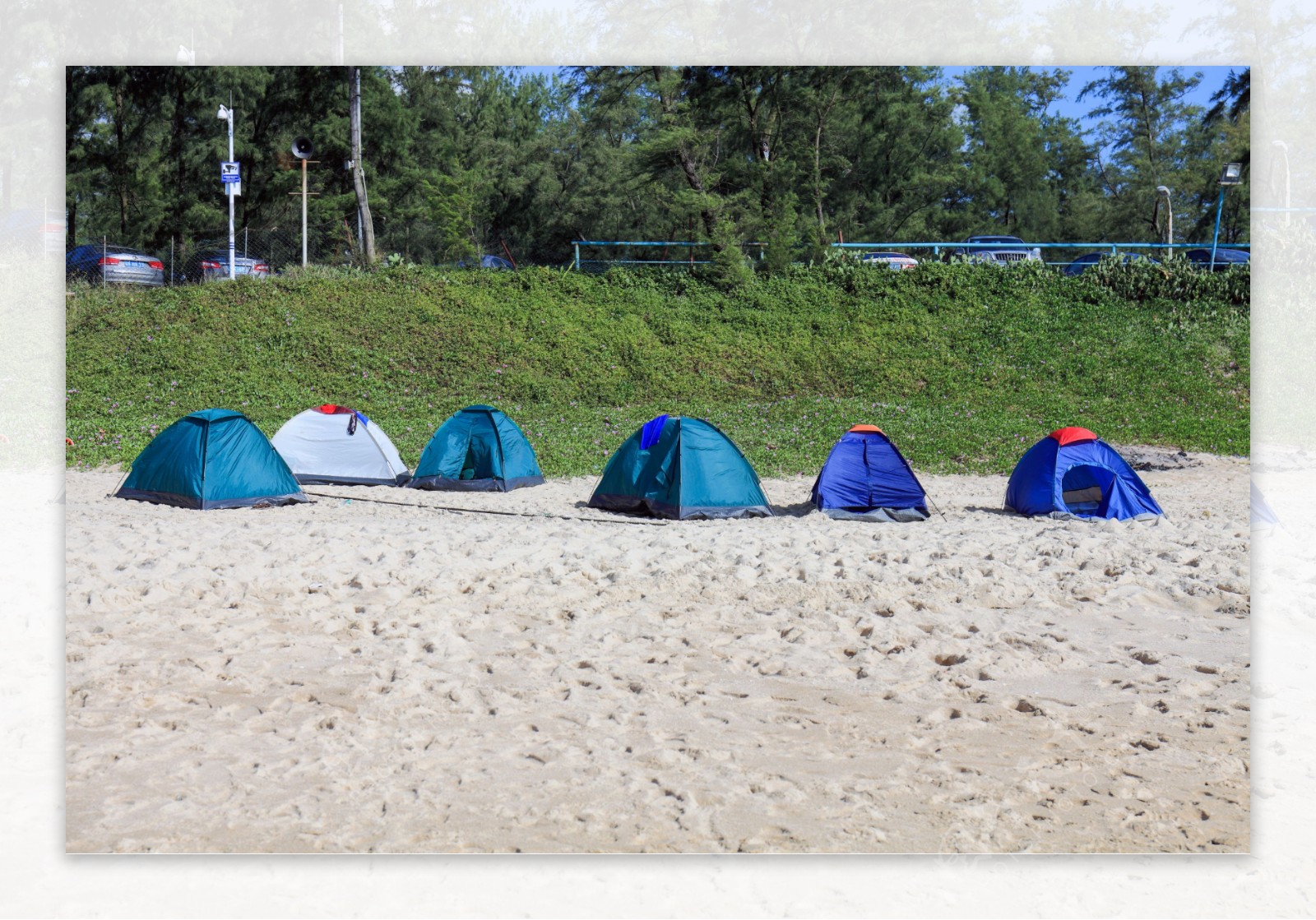 海滩帐篷露营