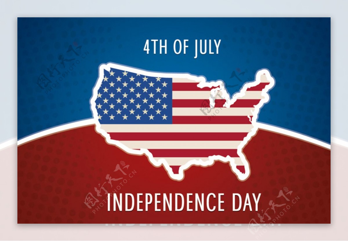 美国独立纪念日海报设计矢量素材