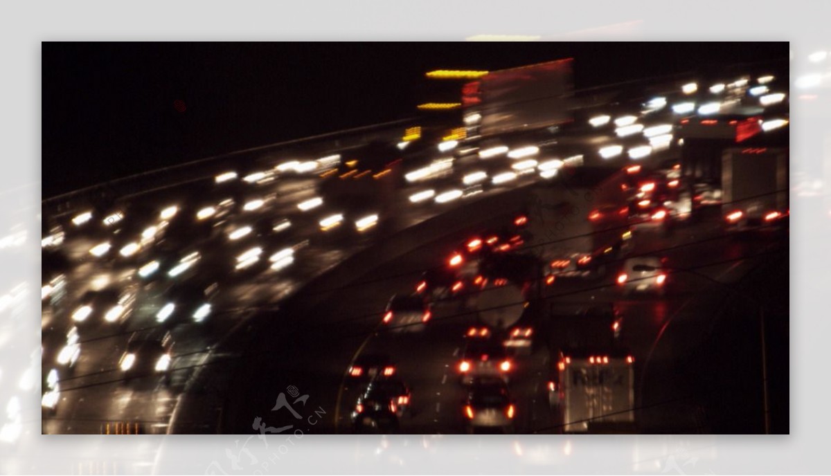 城市夜生活车流延时摄影视频素材