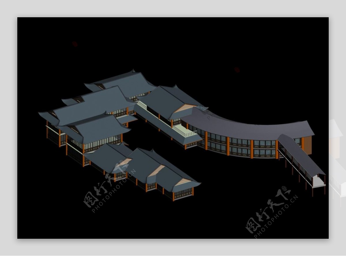 仿古建筑模型