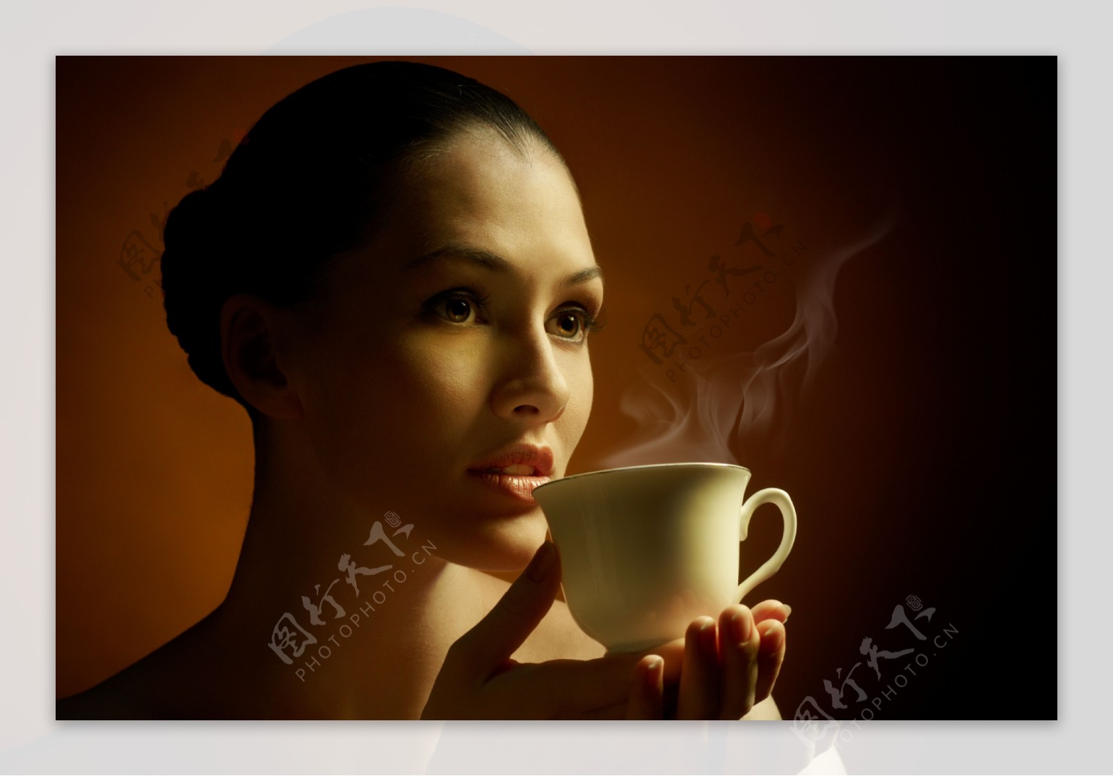 喝咖啡的女人图片素材-编号27142688-图行天下