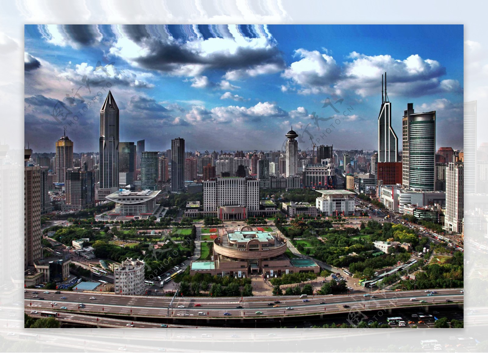 上海人民广场俯瞰