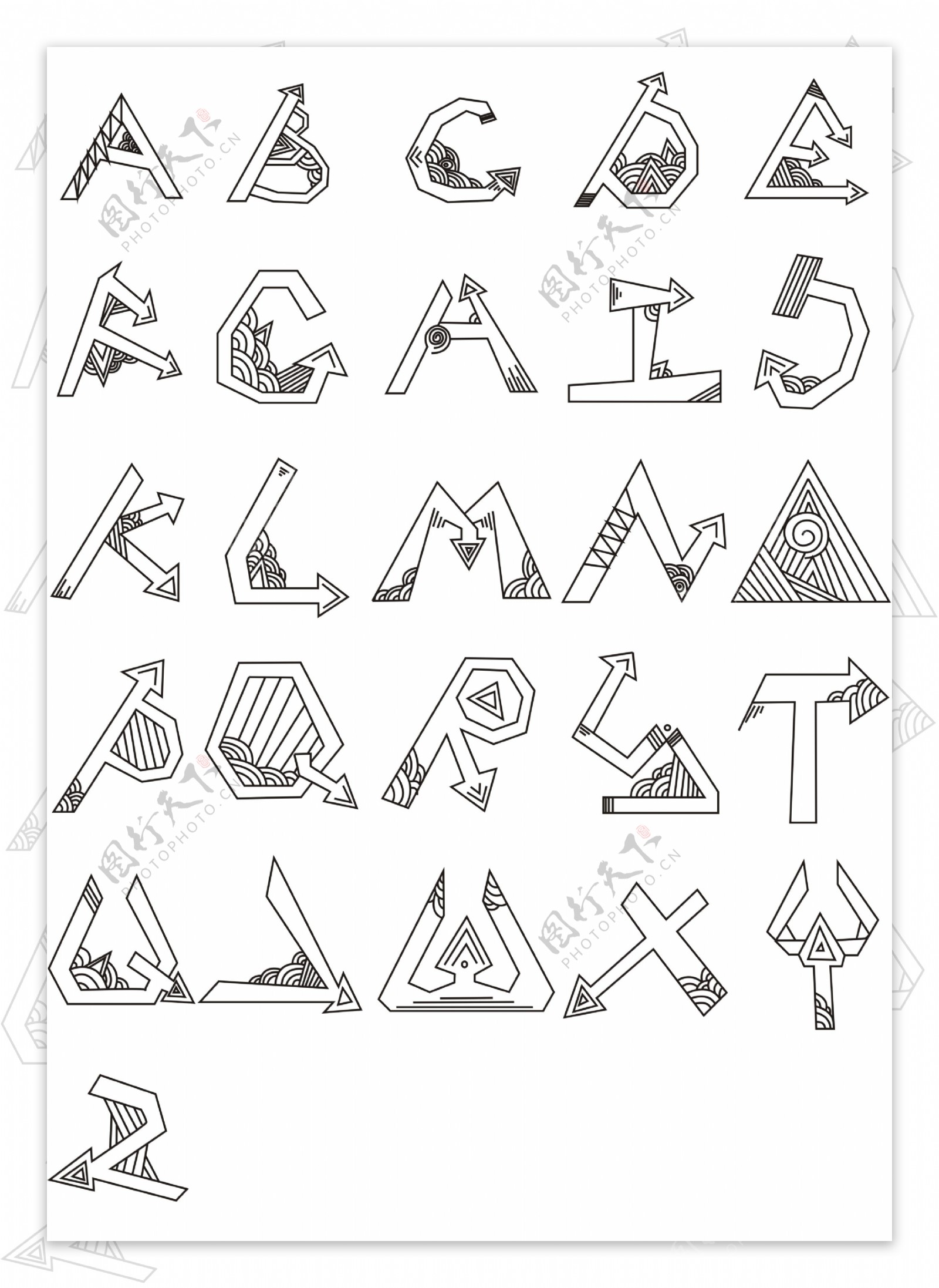 26字母设计