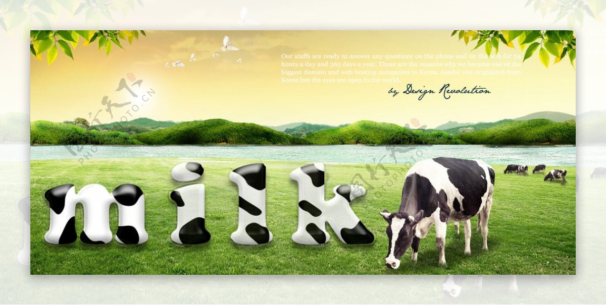 牛奶字牛奶海报