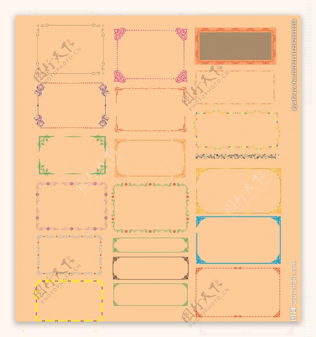 边框花纹矢量素材