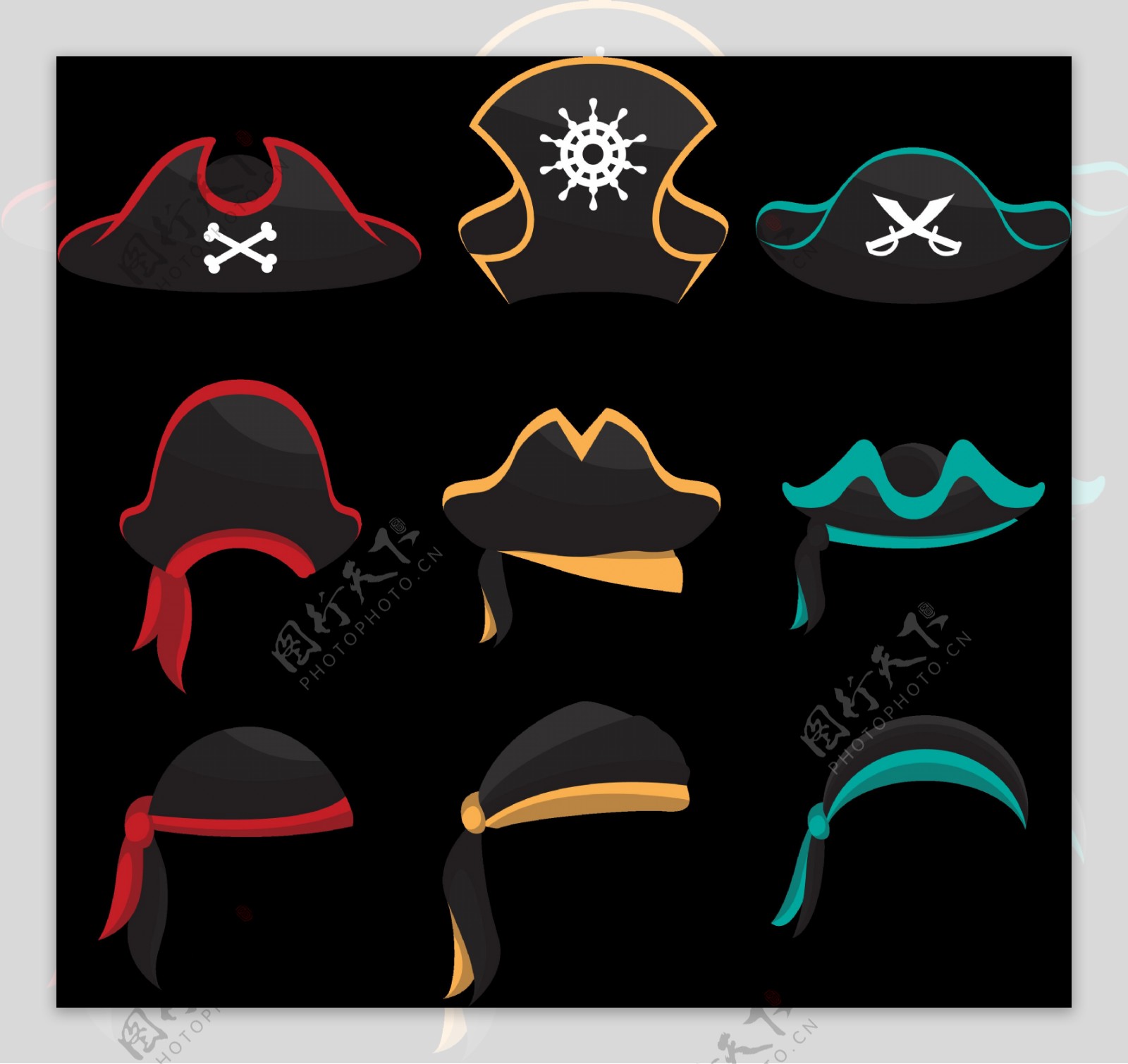 海盗帽子设计图__图片素材_其他_设计图库_昵图网nipic.com