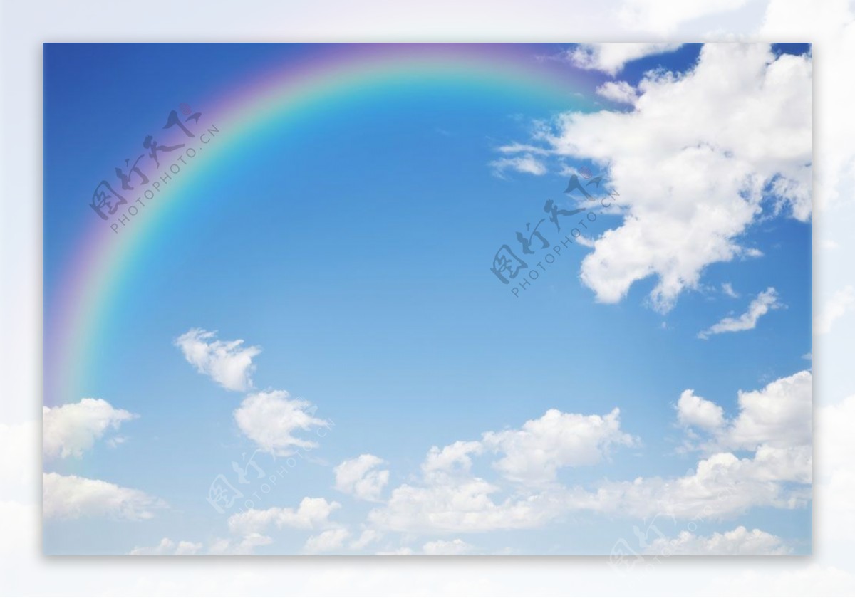 天空中的彩虹图片