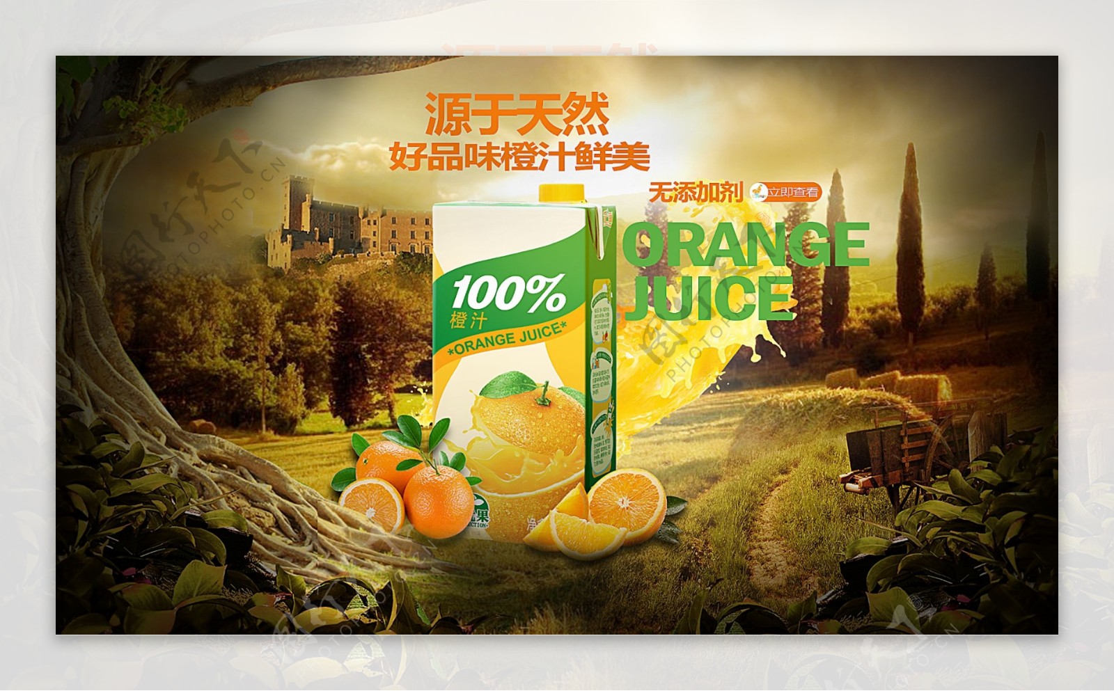天然好品味橙汁海报