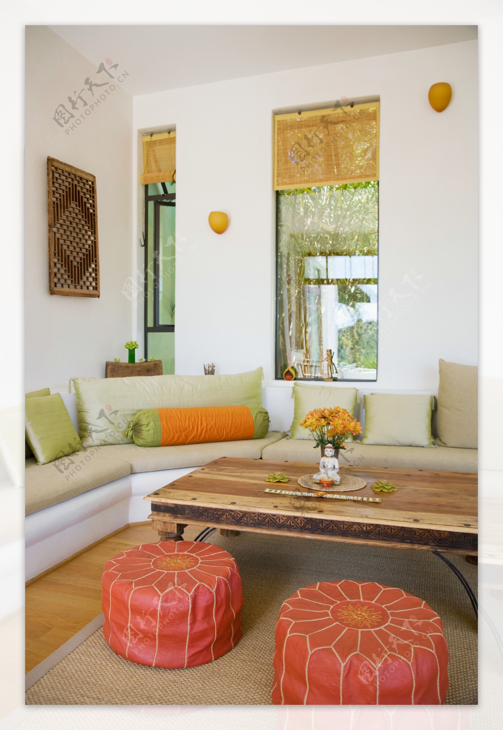 极简欧式舒适地毯挂画小清新客厅效果图