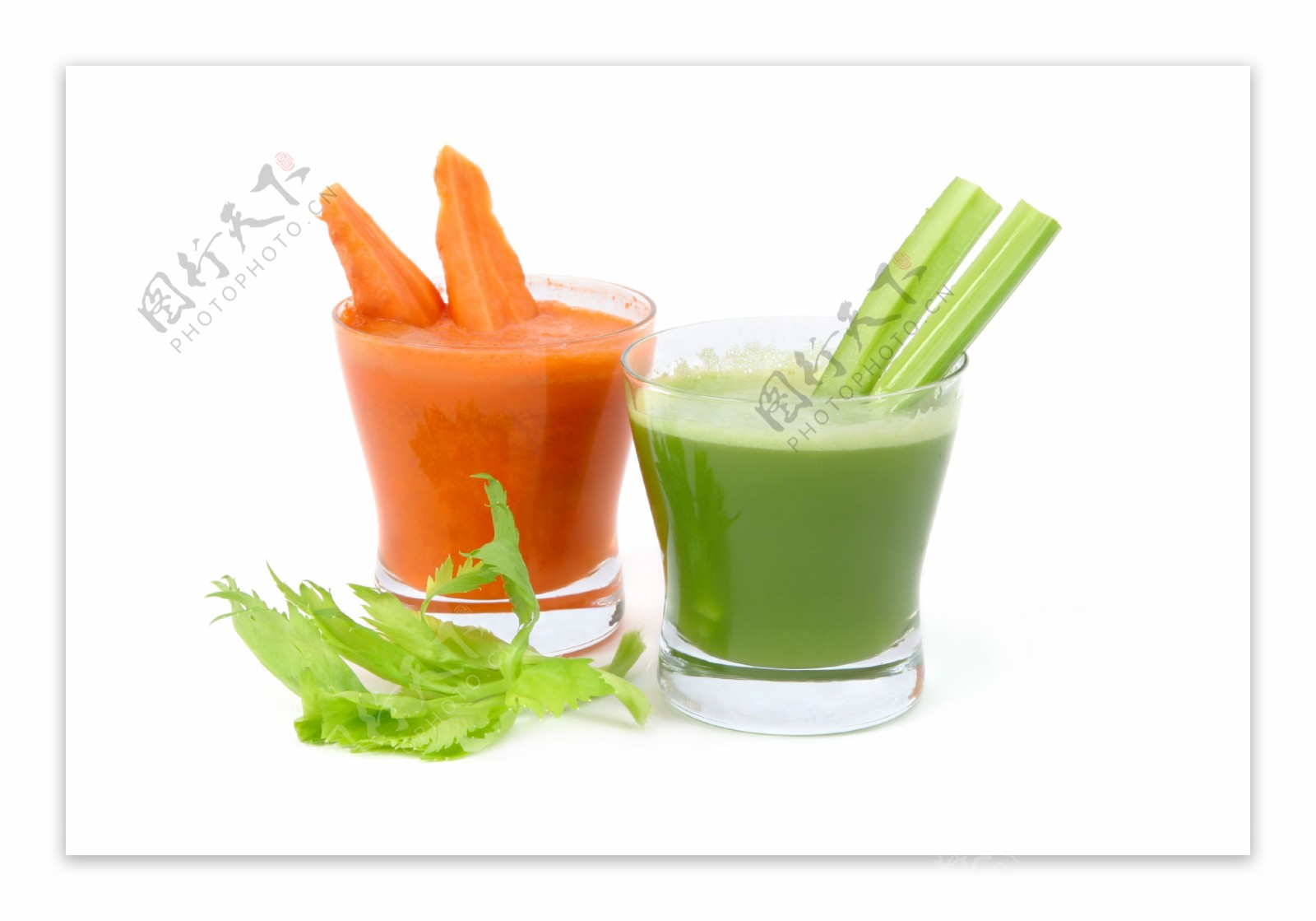 胡萝卜汁与芹菜汁图片