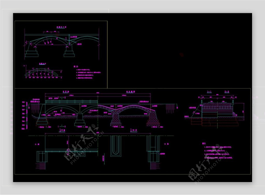 石拱桥CAD图纸