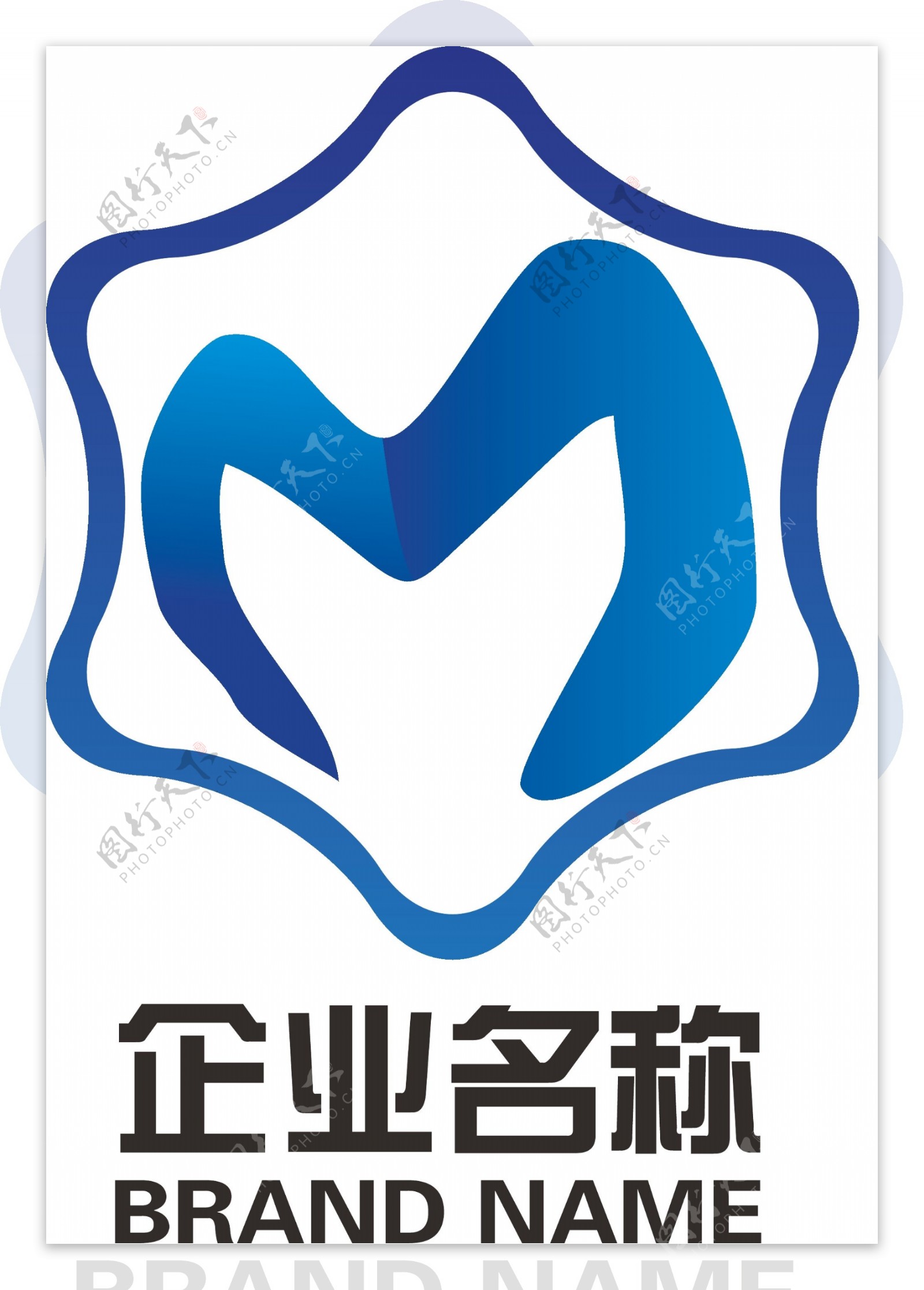 M科技公司标志设计