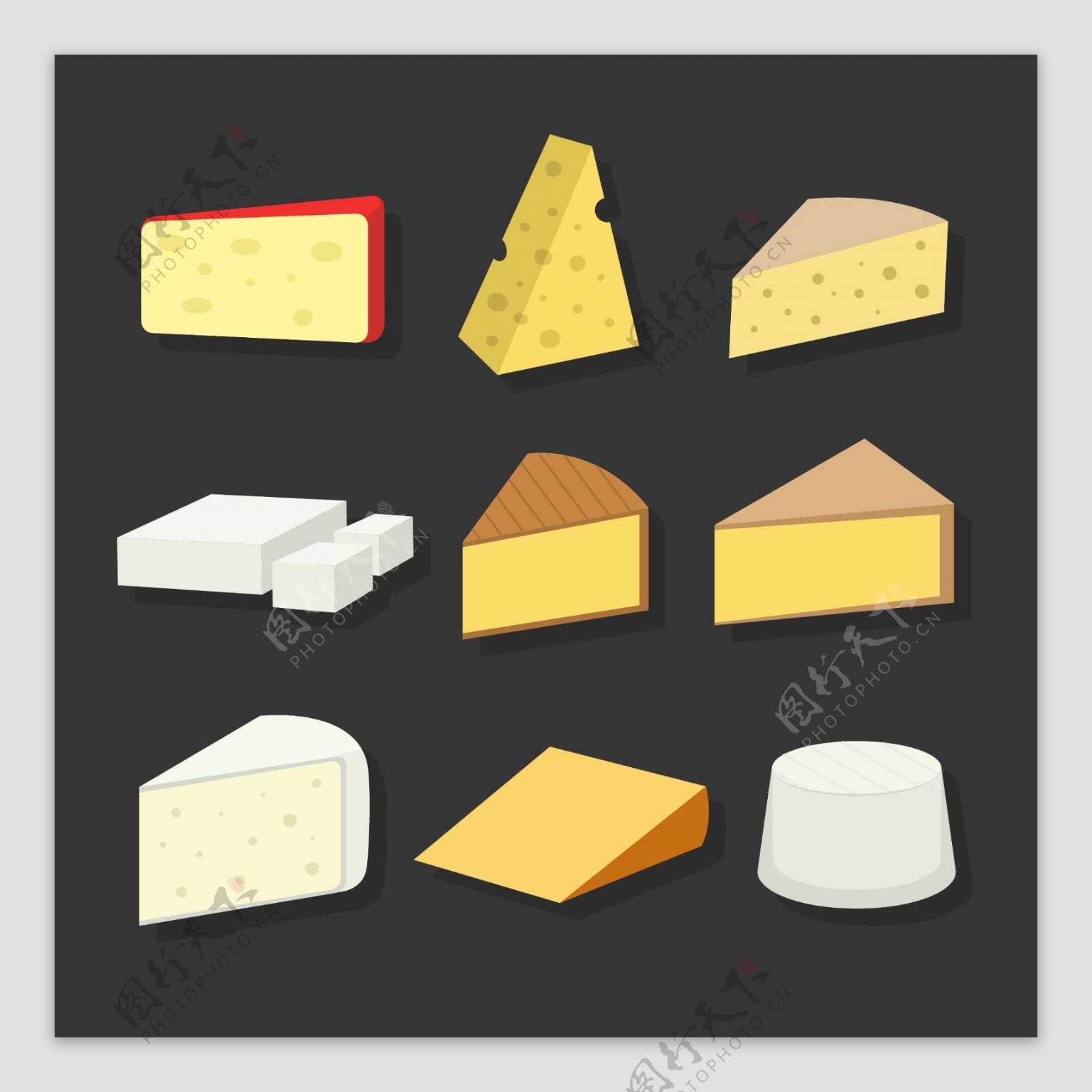 美味奶酪设计矢量