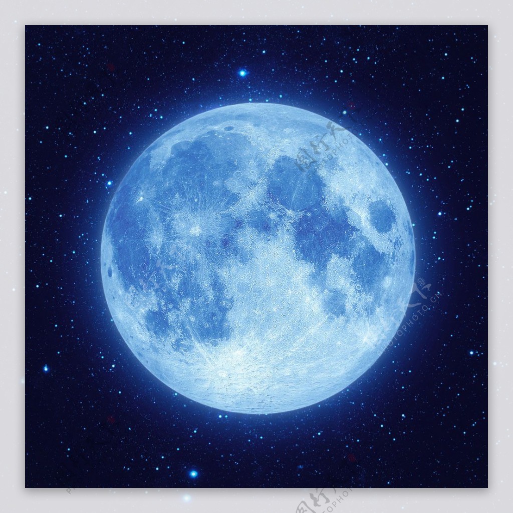 月亮与星空背景图片