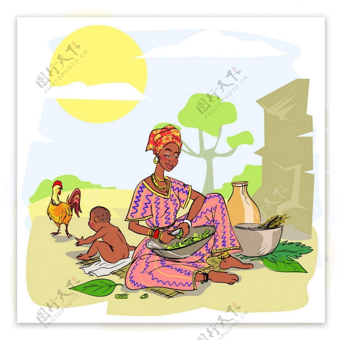非洲母亲漫画图片