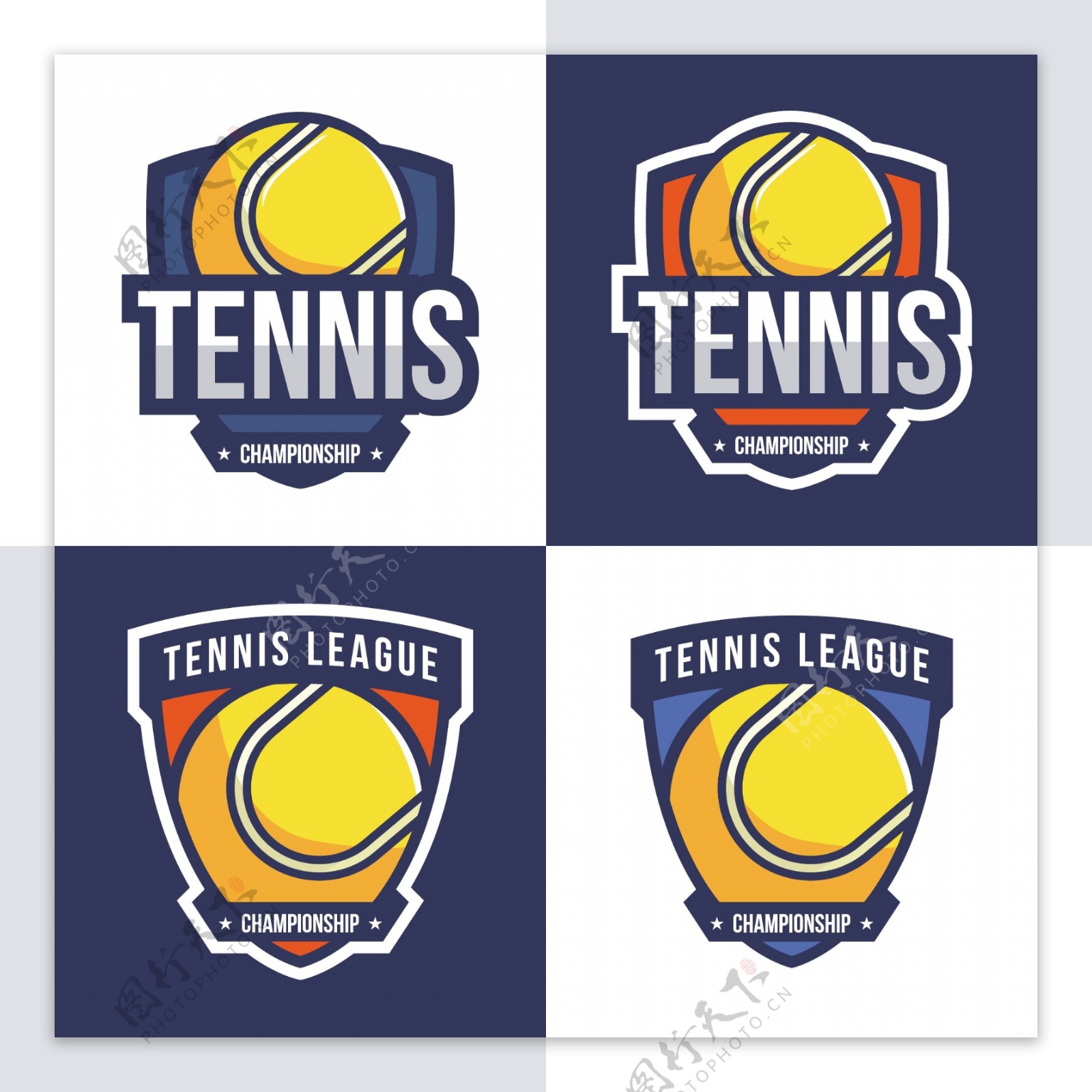 创意网球标志设计系列