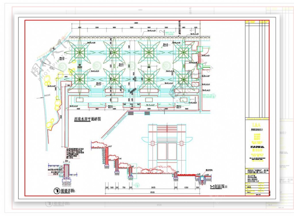 水岸详图CAD景观图纸