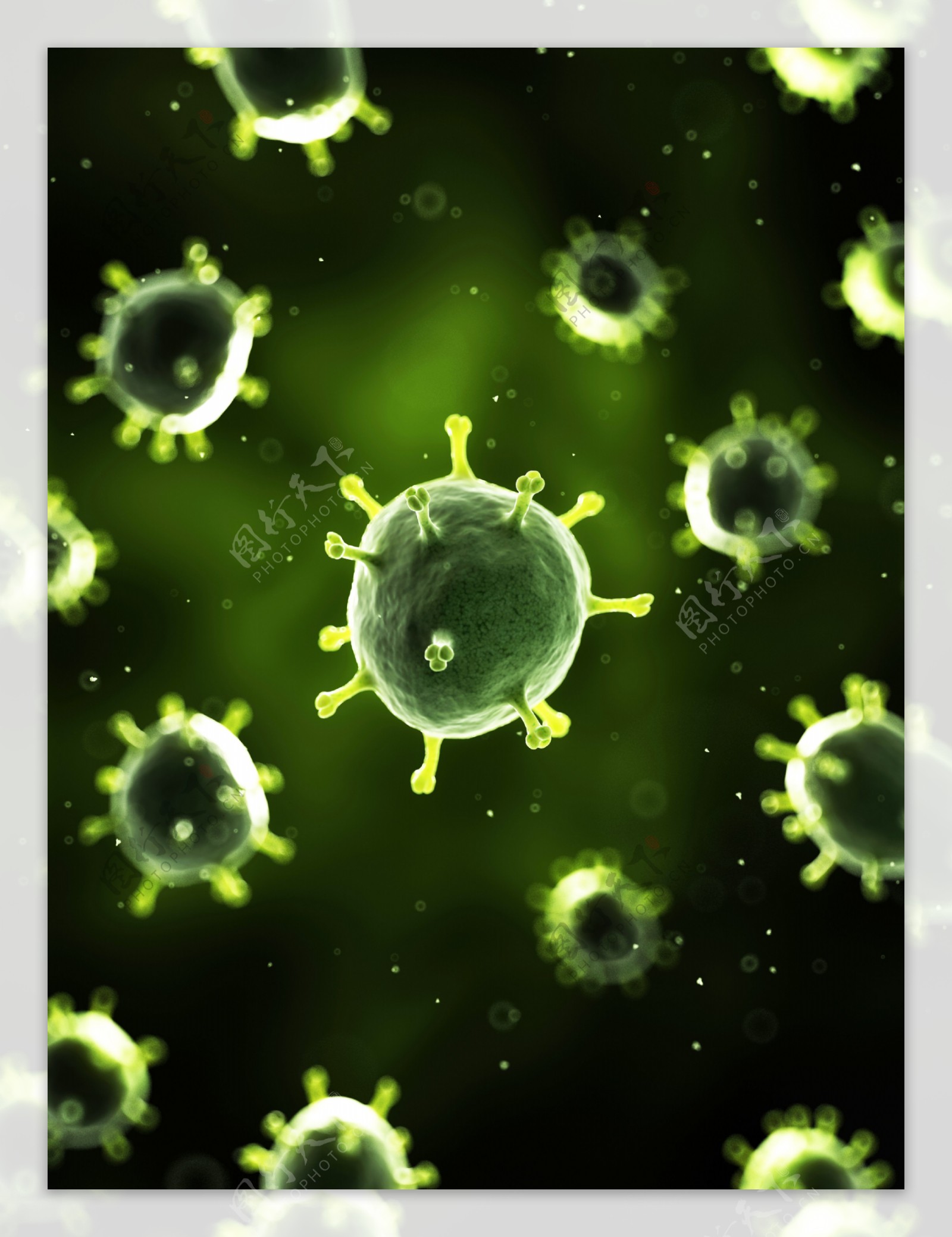 病毒生物背景图片