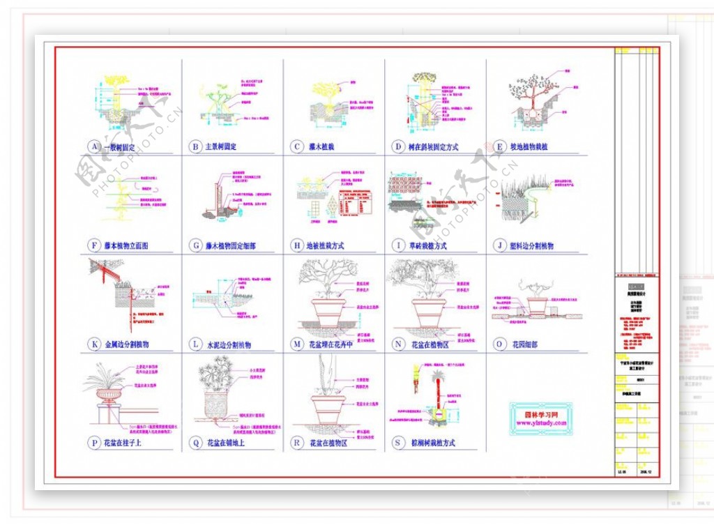 种植施工详图CAD景观图纸