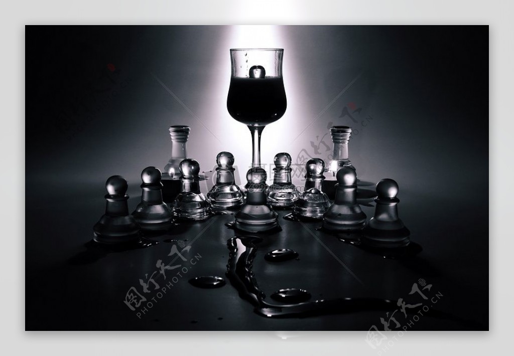 黑与白玻璃游戏棋牌策略战术