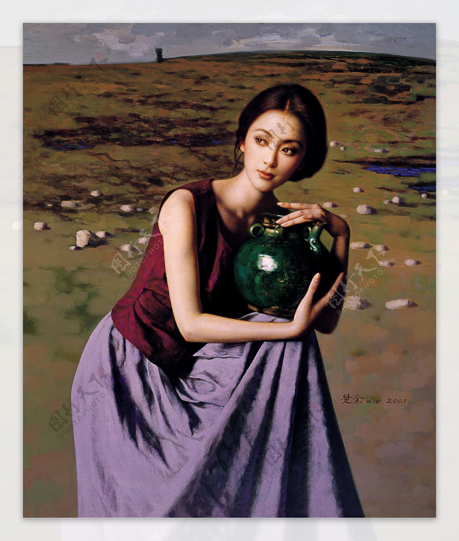 草原美女装饰画