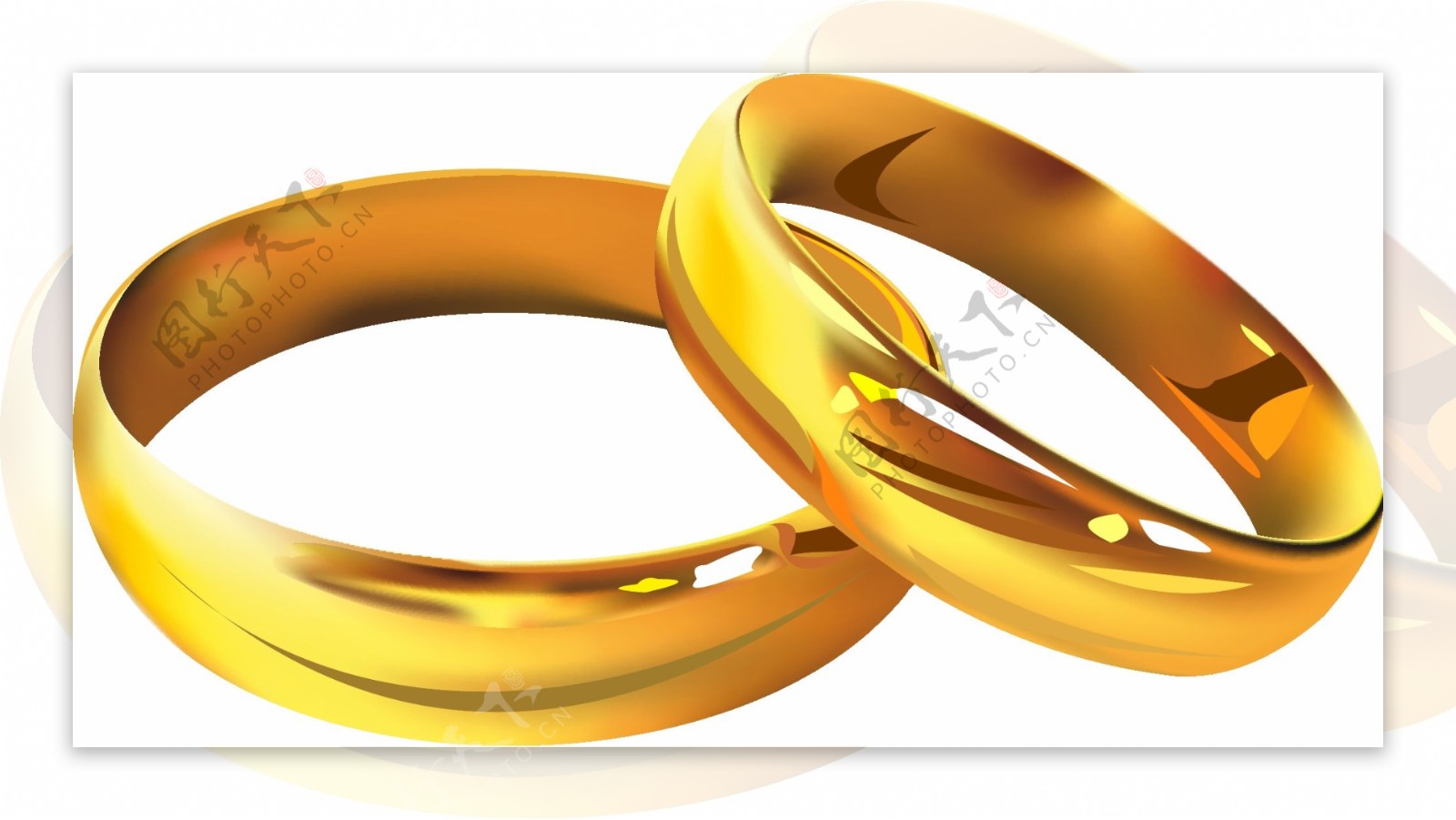 结婚精美戒指卡通矢量装饰素材