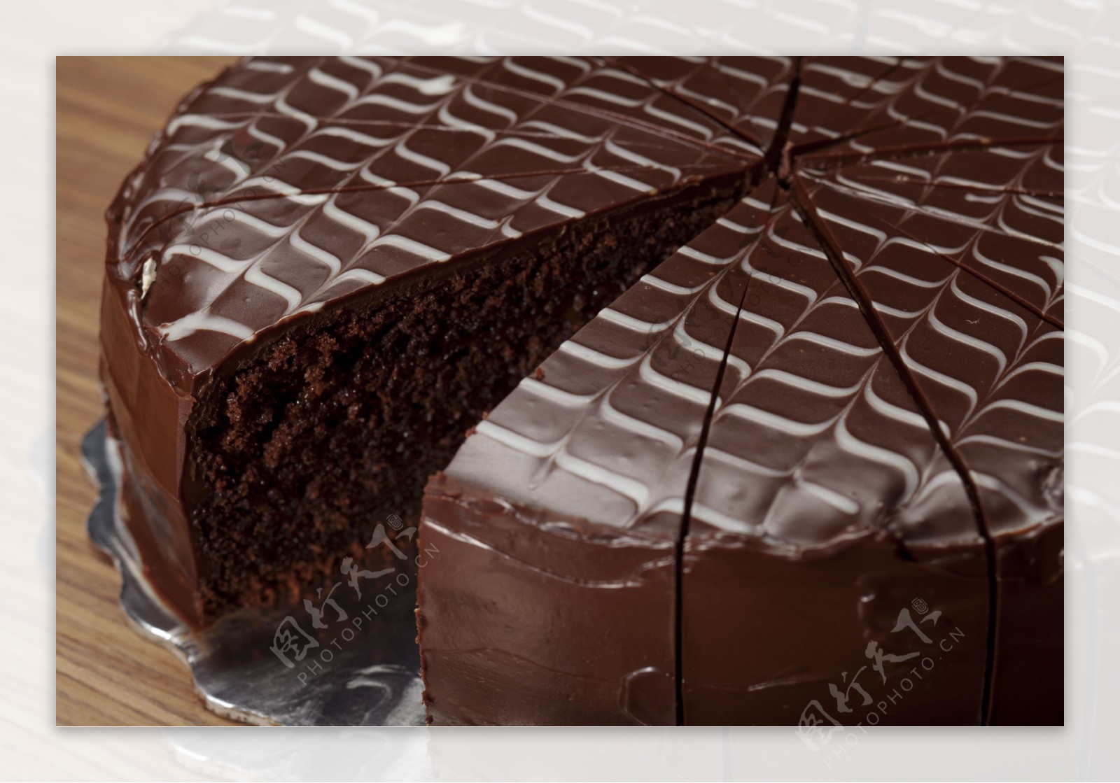 巧克力蛋糕摄影图片