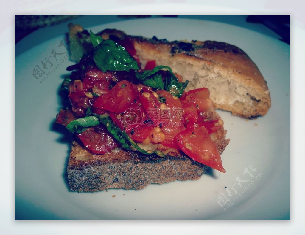 面包食品健康意大利夏天意大利玛蒂娜番茄番茄