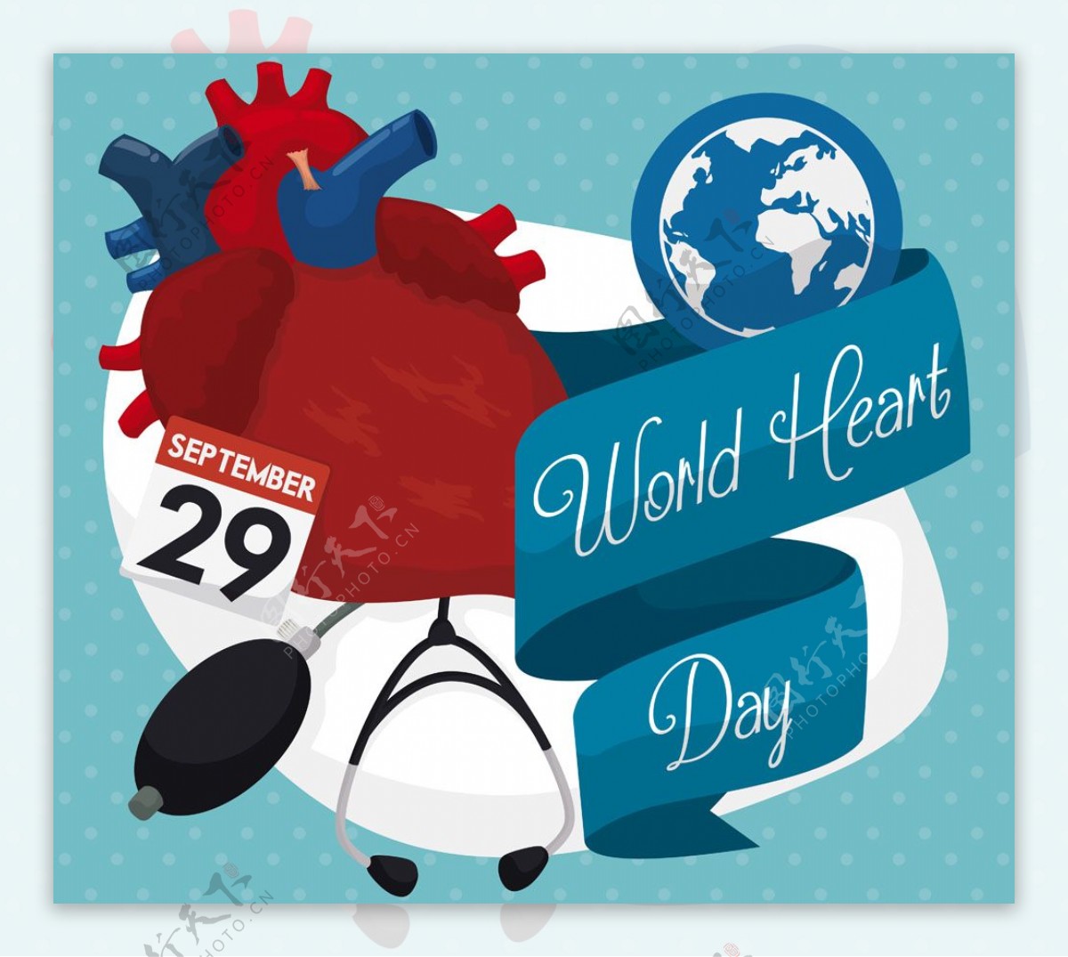 世界心脏日宣传画册模板图片