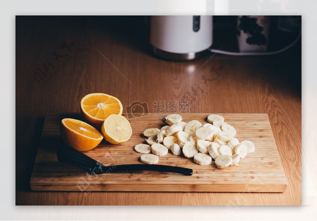 食品健康表水果桔子厨房柠檬香蕉板配合调色板