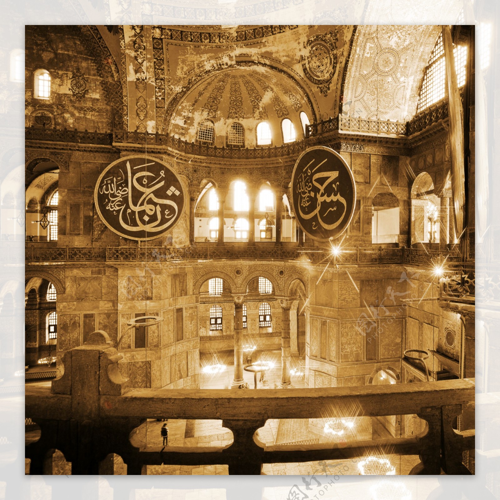 蓝色清真寺内部装饰图片
