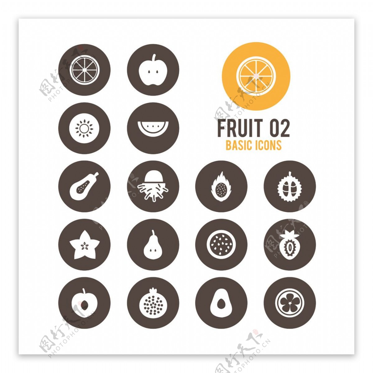 水果按钮图标图片