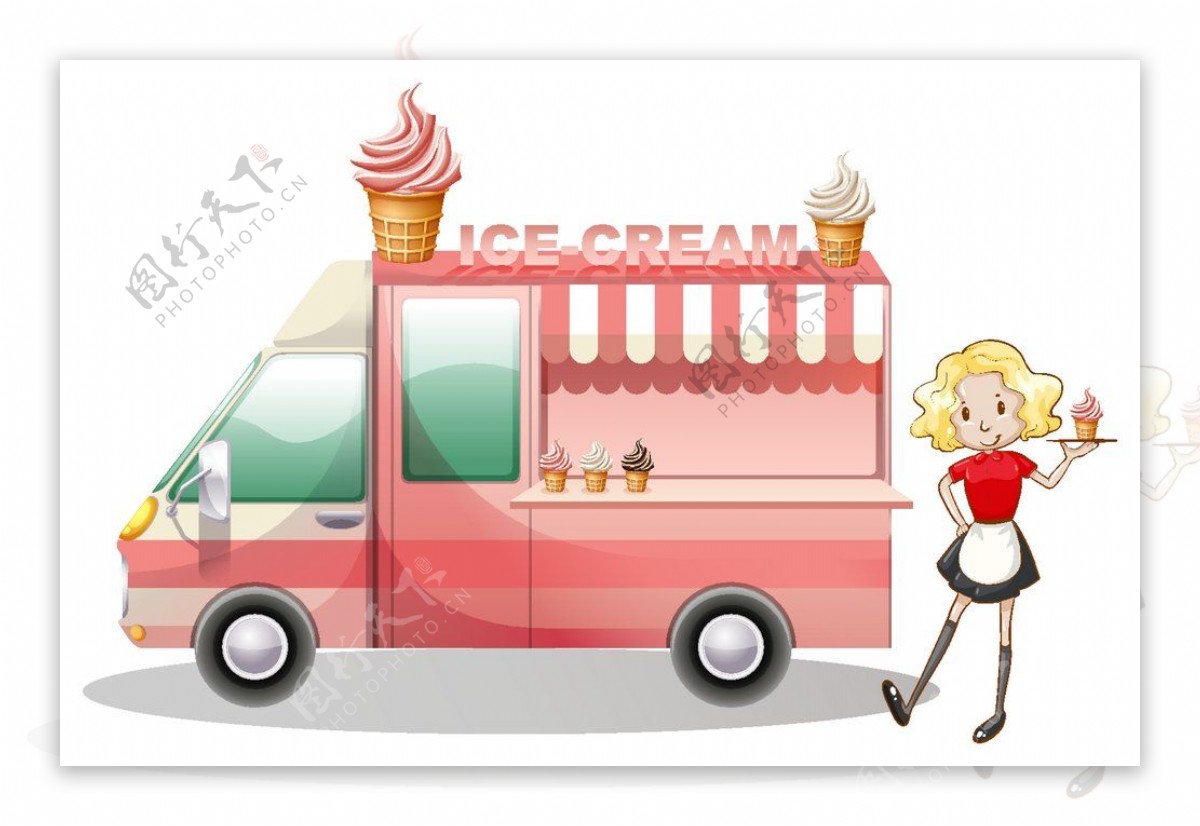 卡通冰淇淋汽车设计图片1
