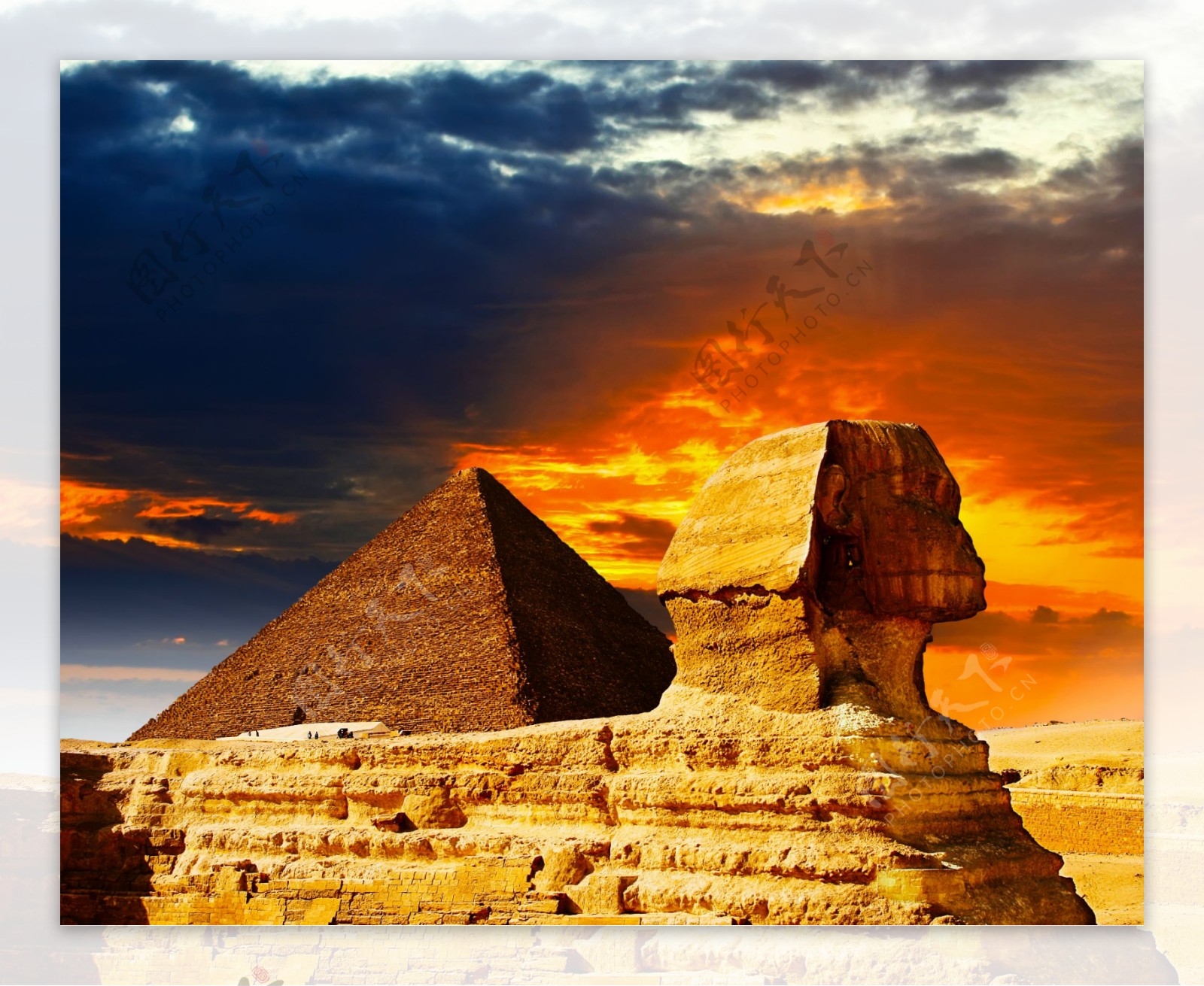 埃及狮身人面像金字塔图片