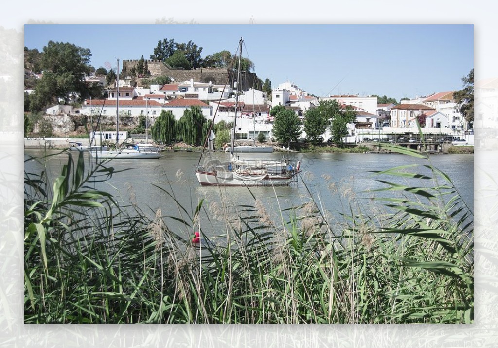 城市房屋水船帆船建筑船帆船草湖帆船Alcautin葡萄牙