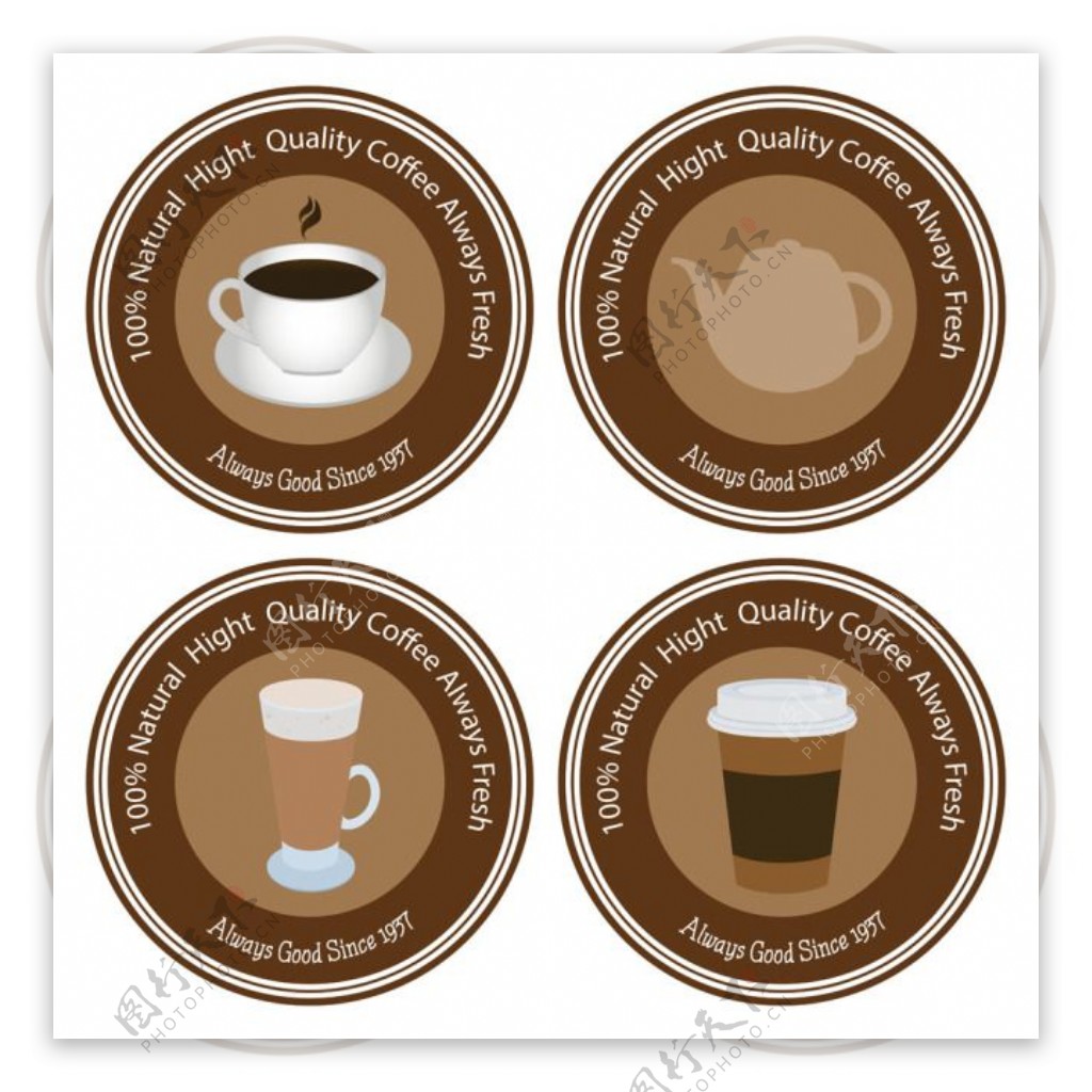 咖啡餐饮标签图片