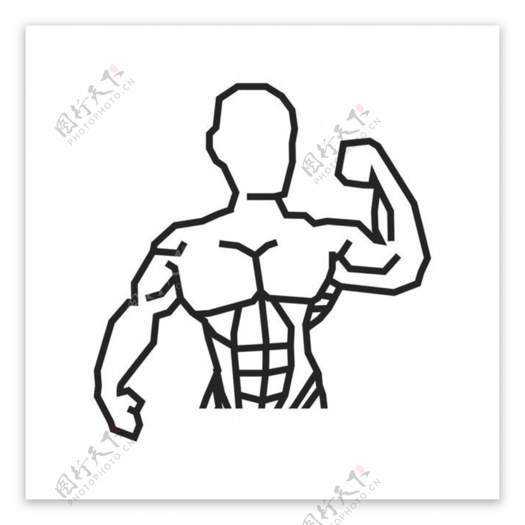 健身男性标志图片