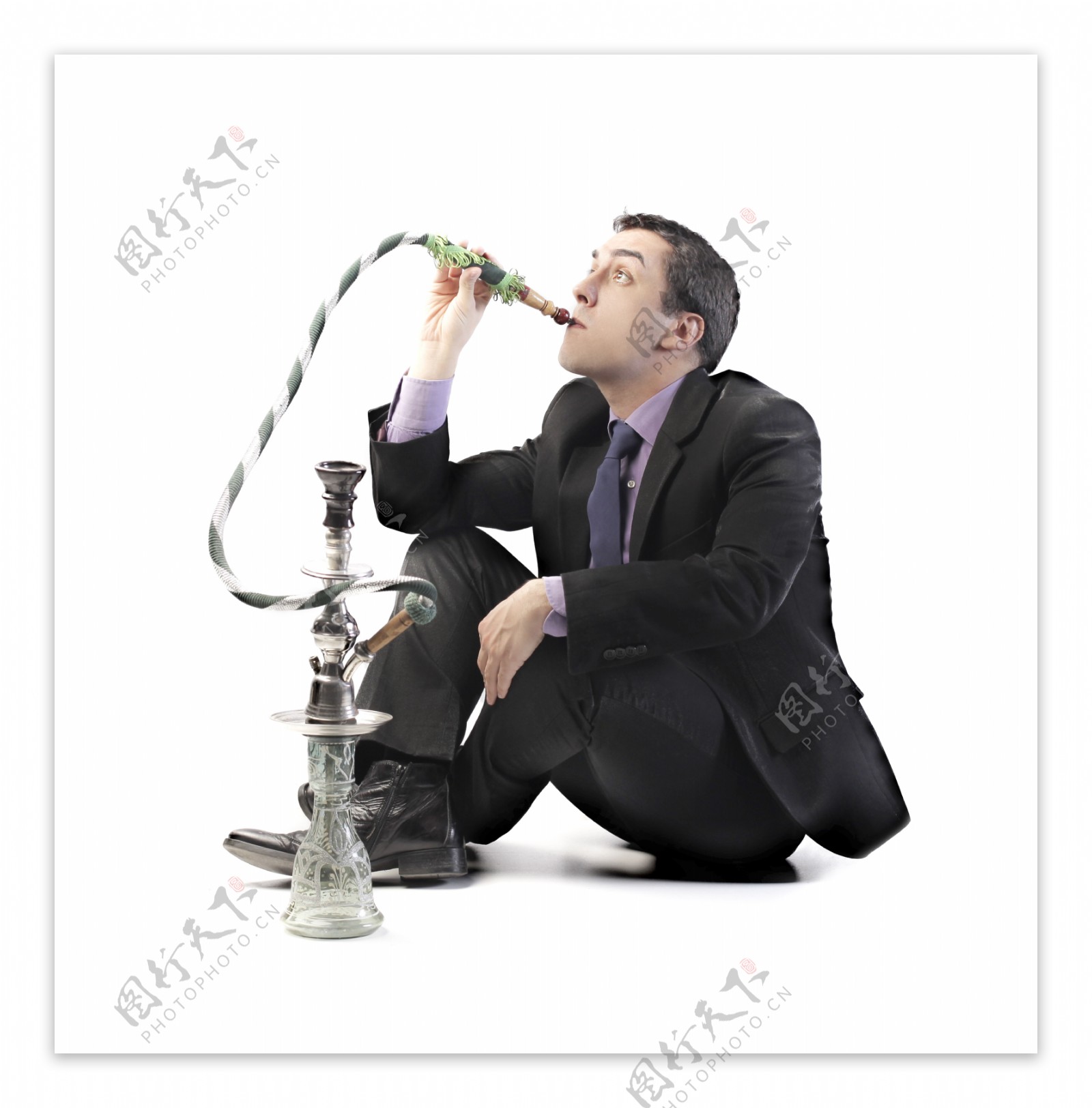 吸烟的职业男性图片