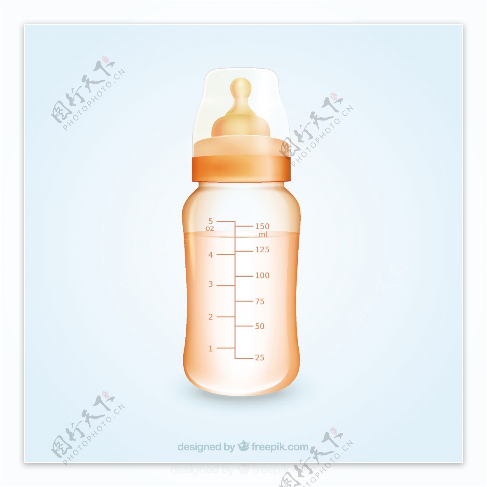 婴儿的奶瓶