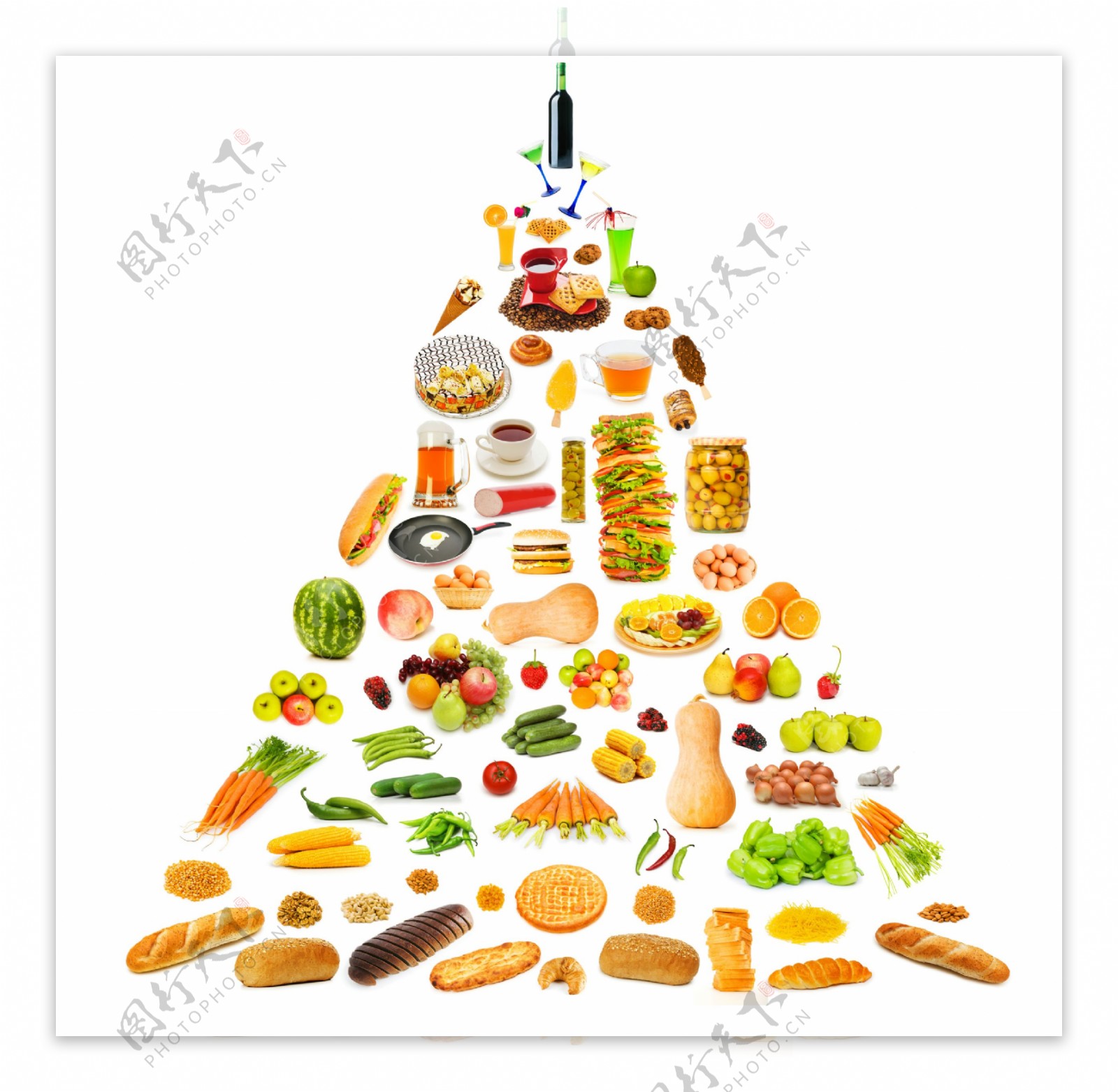 水果蔬菜美食金字塔图片