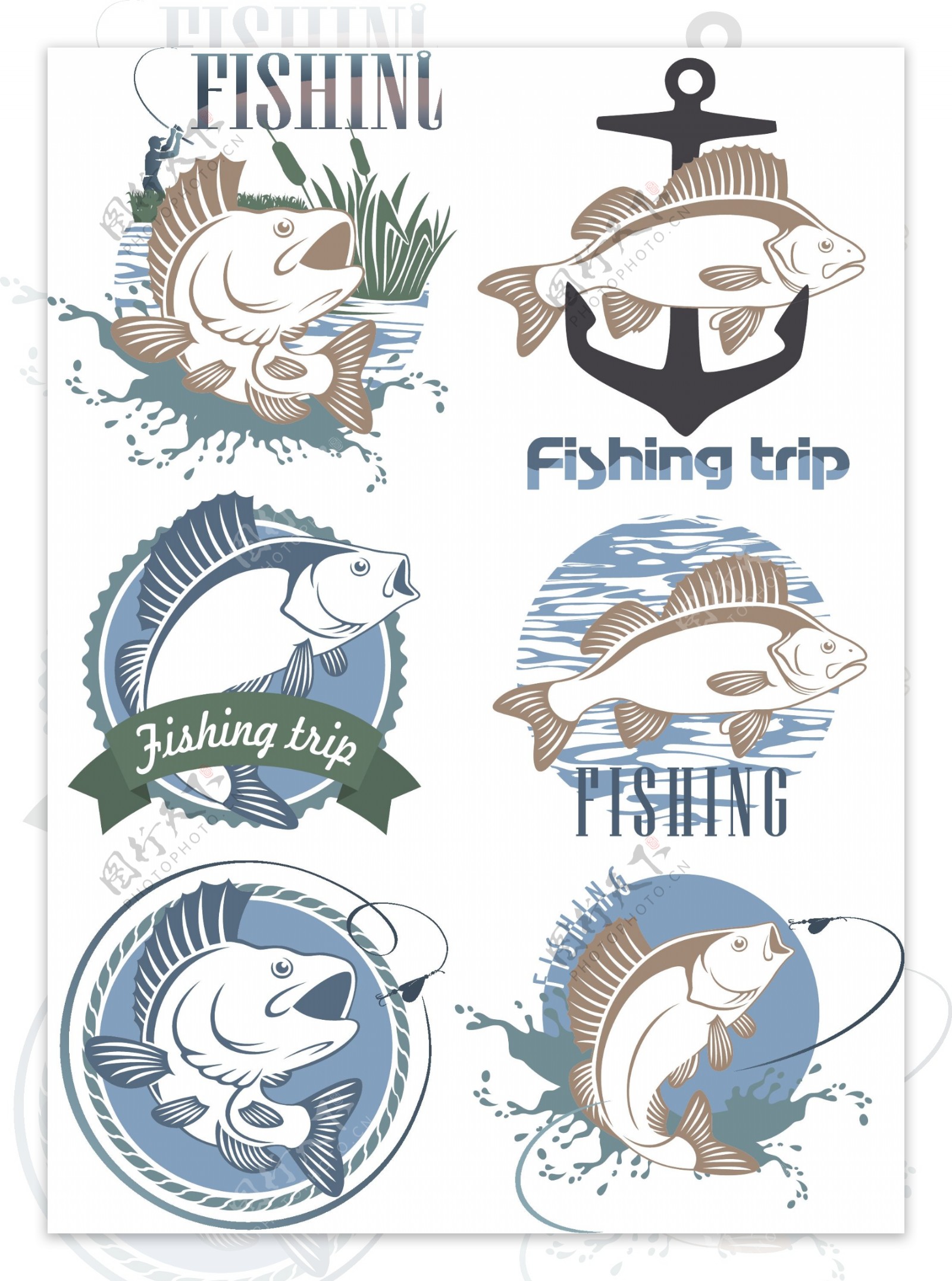 创意钓鱼标签设计