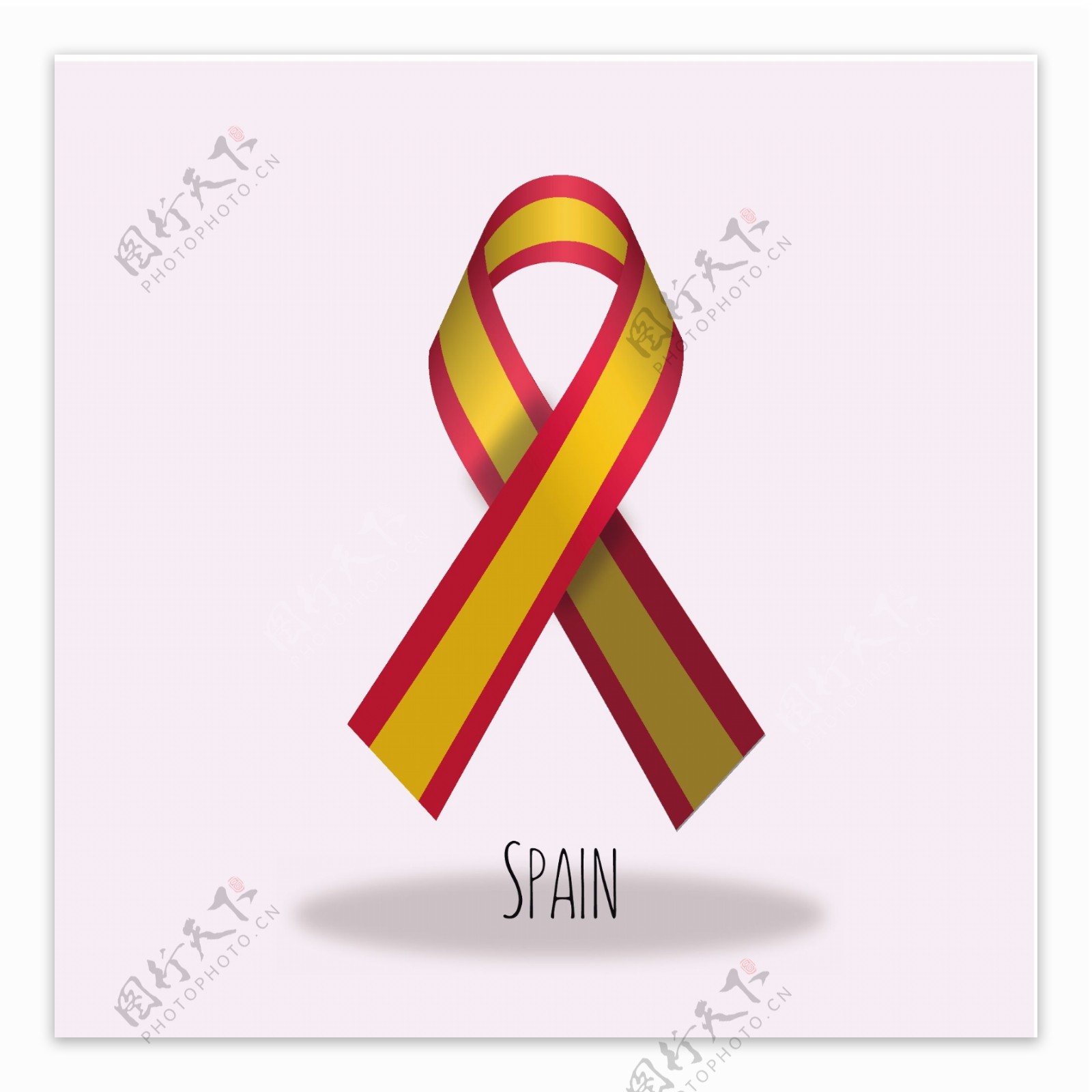 西班牙国旗丝带设计