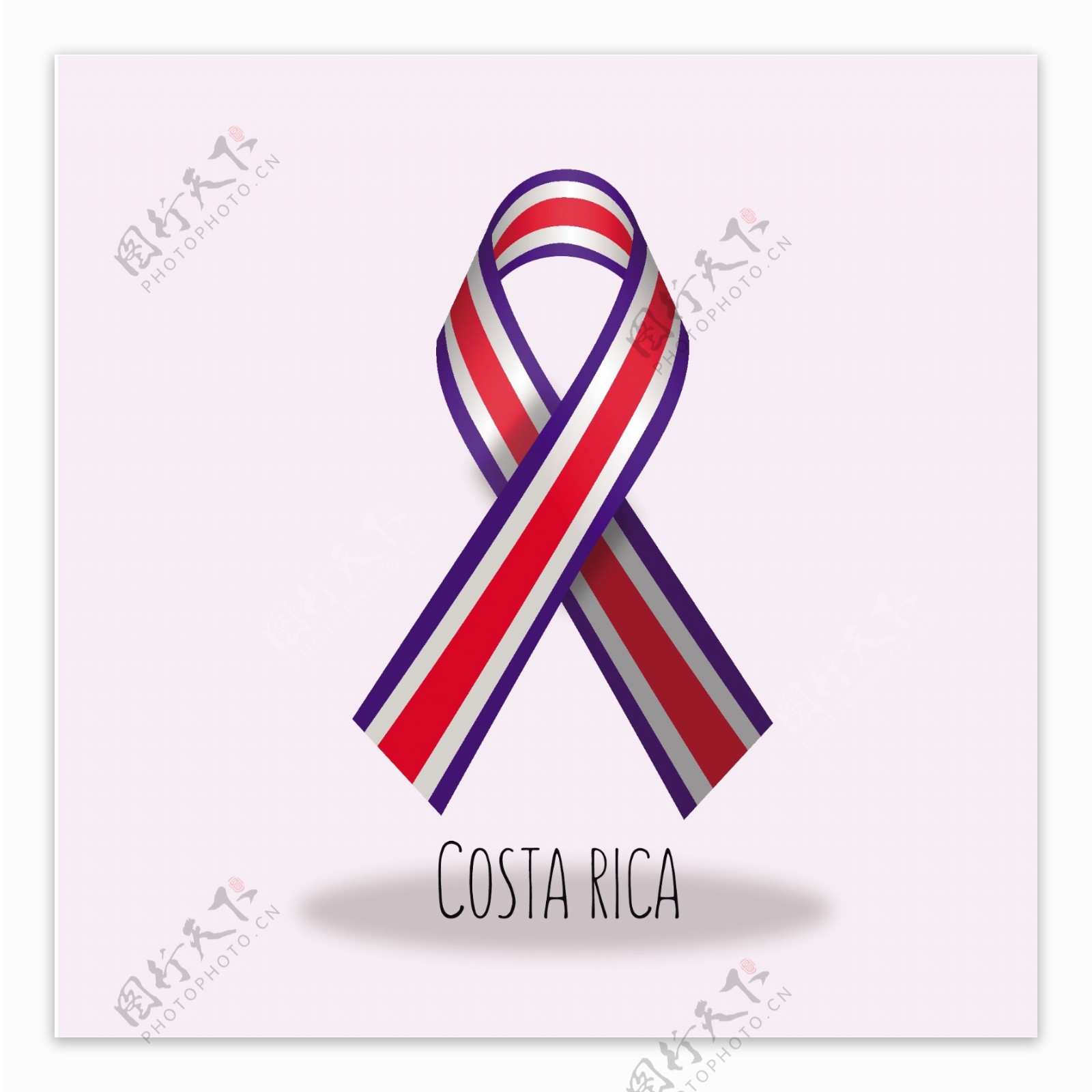 哥斯达黎加国旗丝带设计