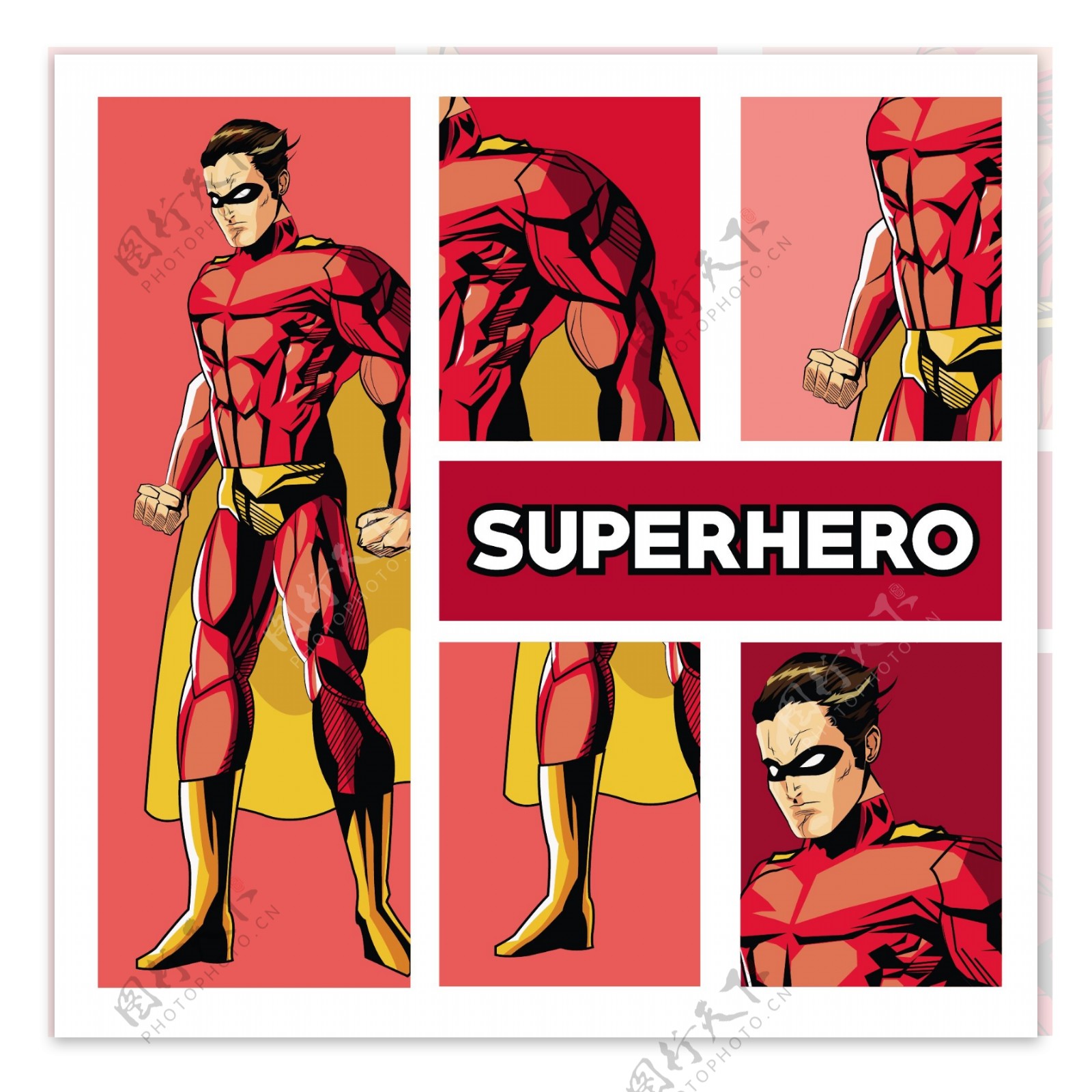 创意超级英雄卡通人物造型