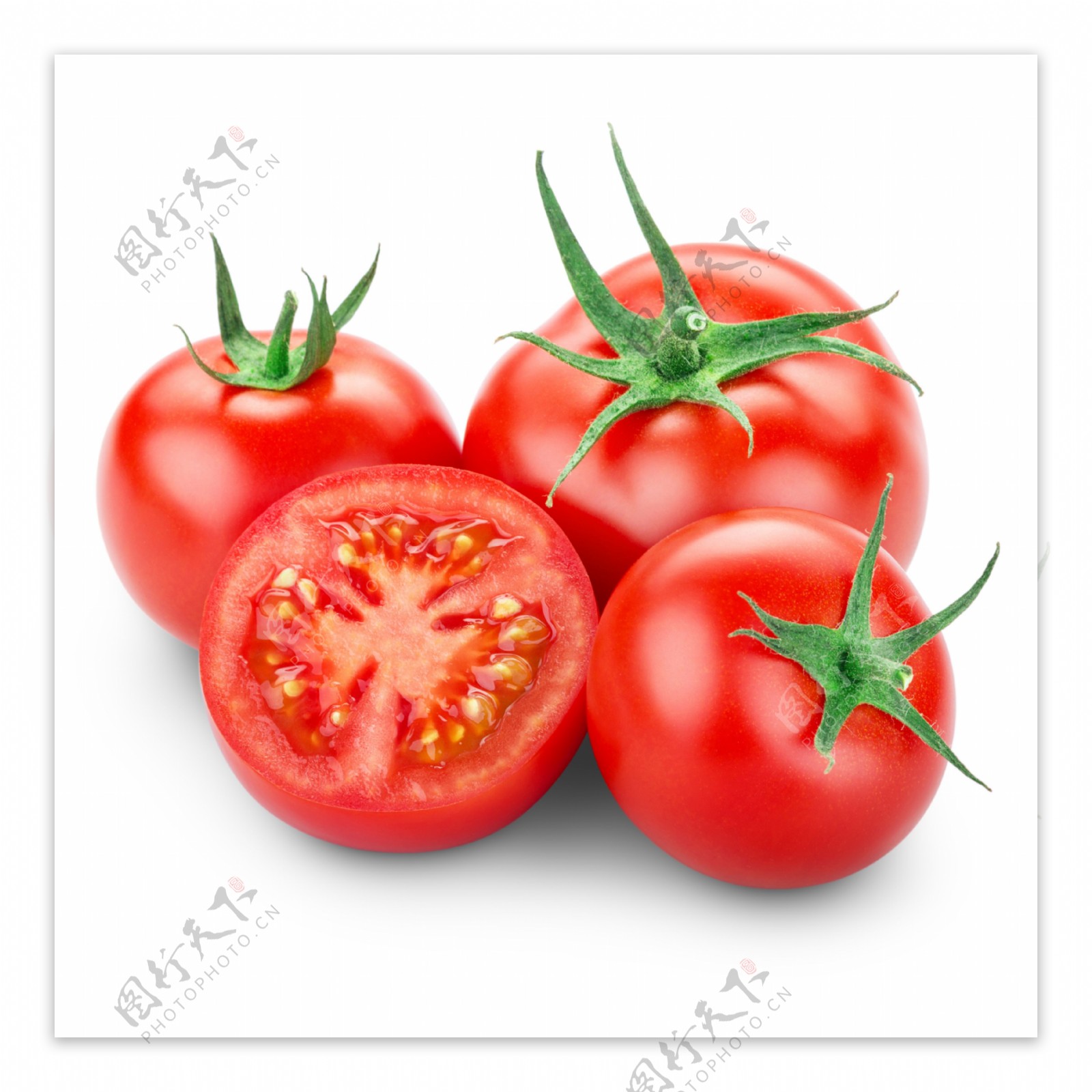 切开的美味西红柿图片