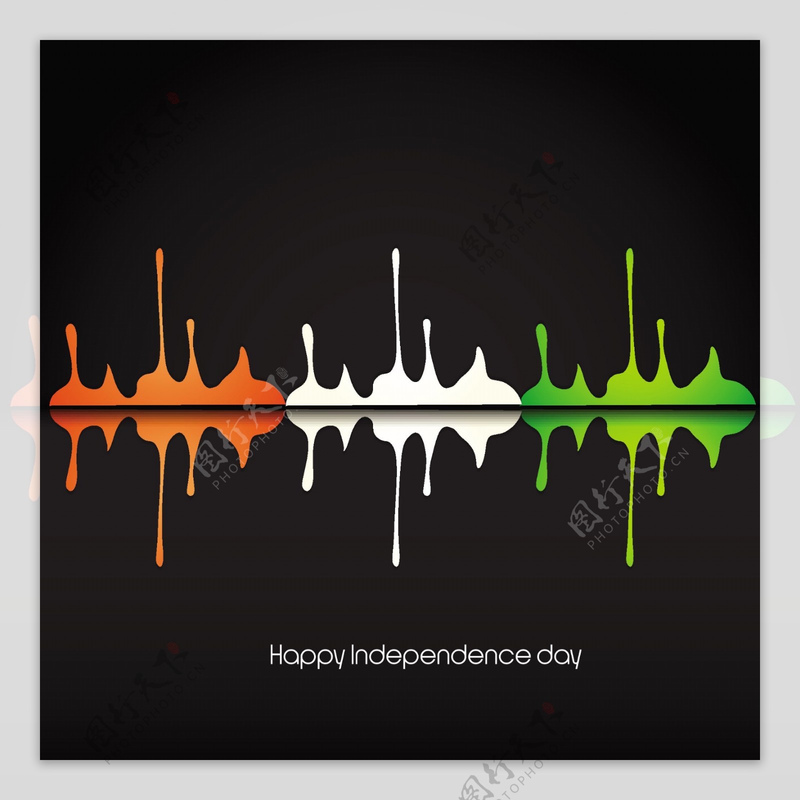 贺卡独立日印度绘画