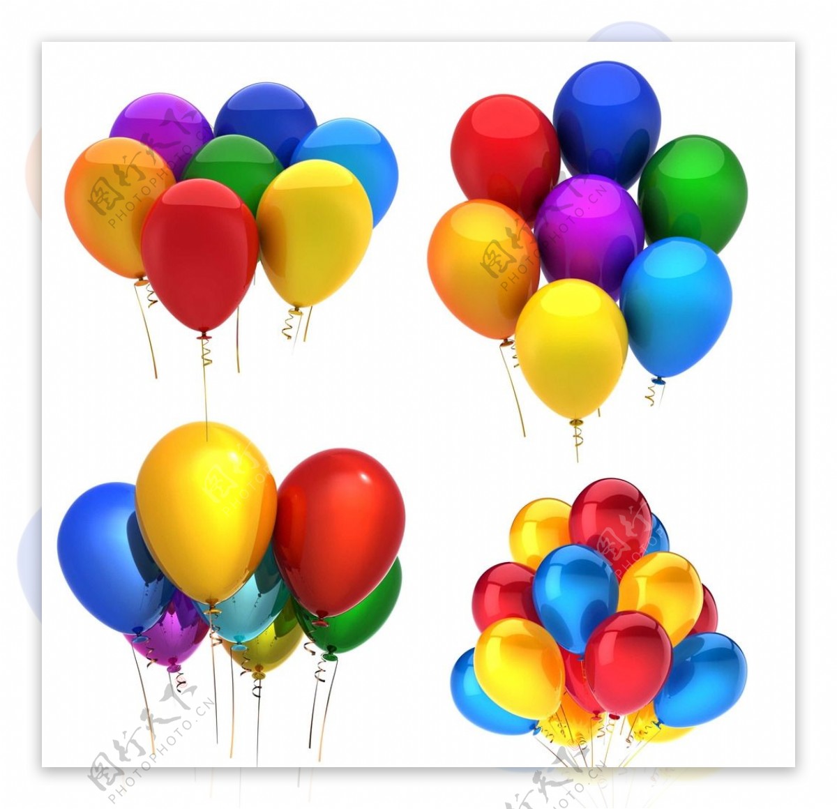 彩色气球png图片-免费下载-PPTer吧