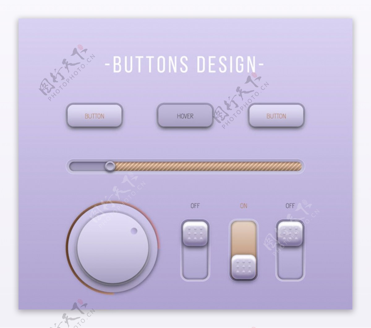 8款质感按钮设计矢量素材